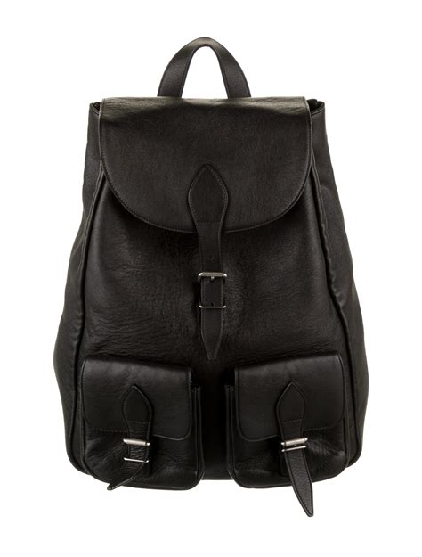 st laurent leather backpack